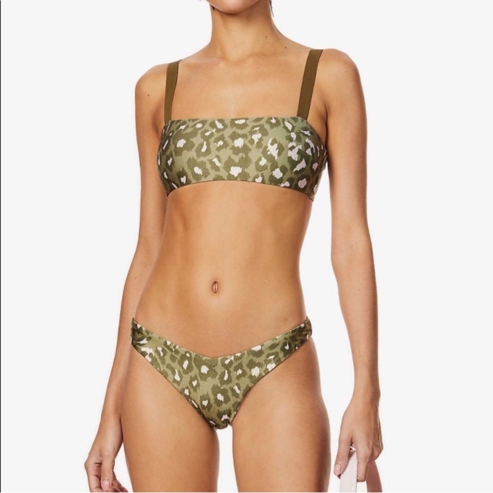 ZIMMERMAN Olive Leopard Print Bikini Set